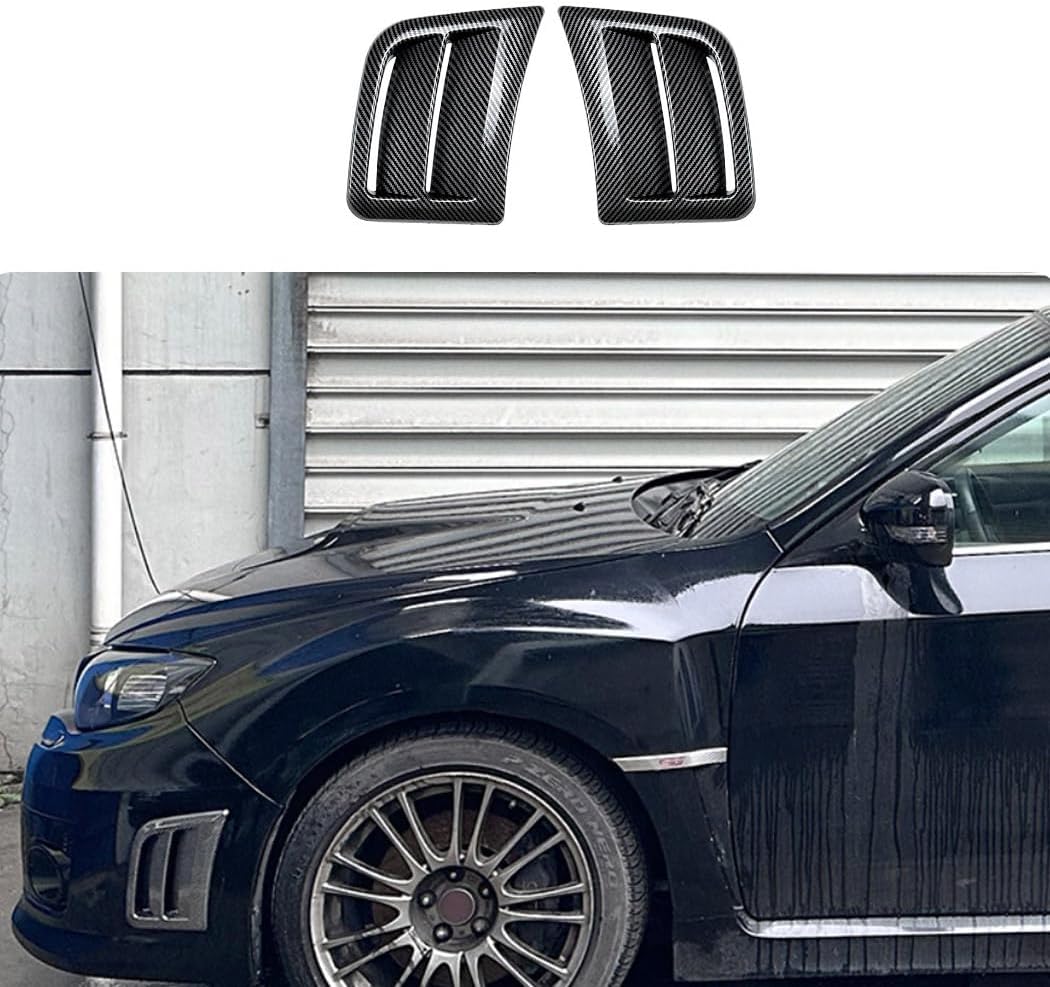 Car Front Bumper Side Air Vent Cover Compatible with Subaru STI GRB WRX Wagon 2008 2009 2010 2011 2012 2013 2014 Accessories (Carbon Fiber)