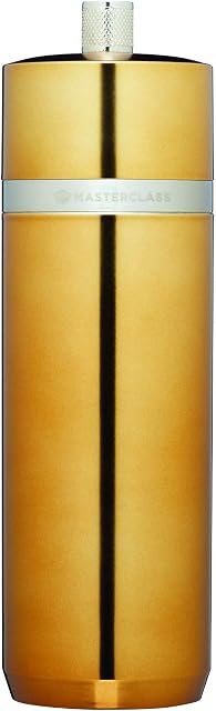 MasterClass Salt or Pepper Grinder, Plastic, Brass Effect, 17 cm