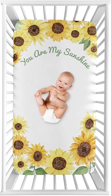 sunflower crib bedding set