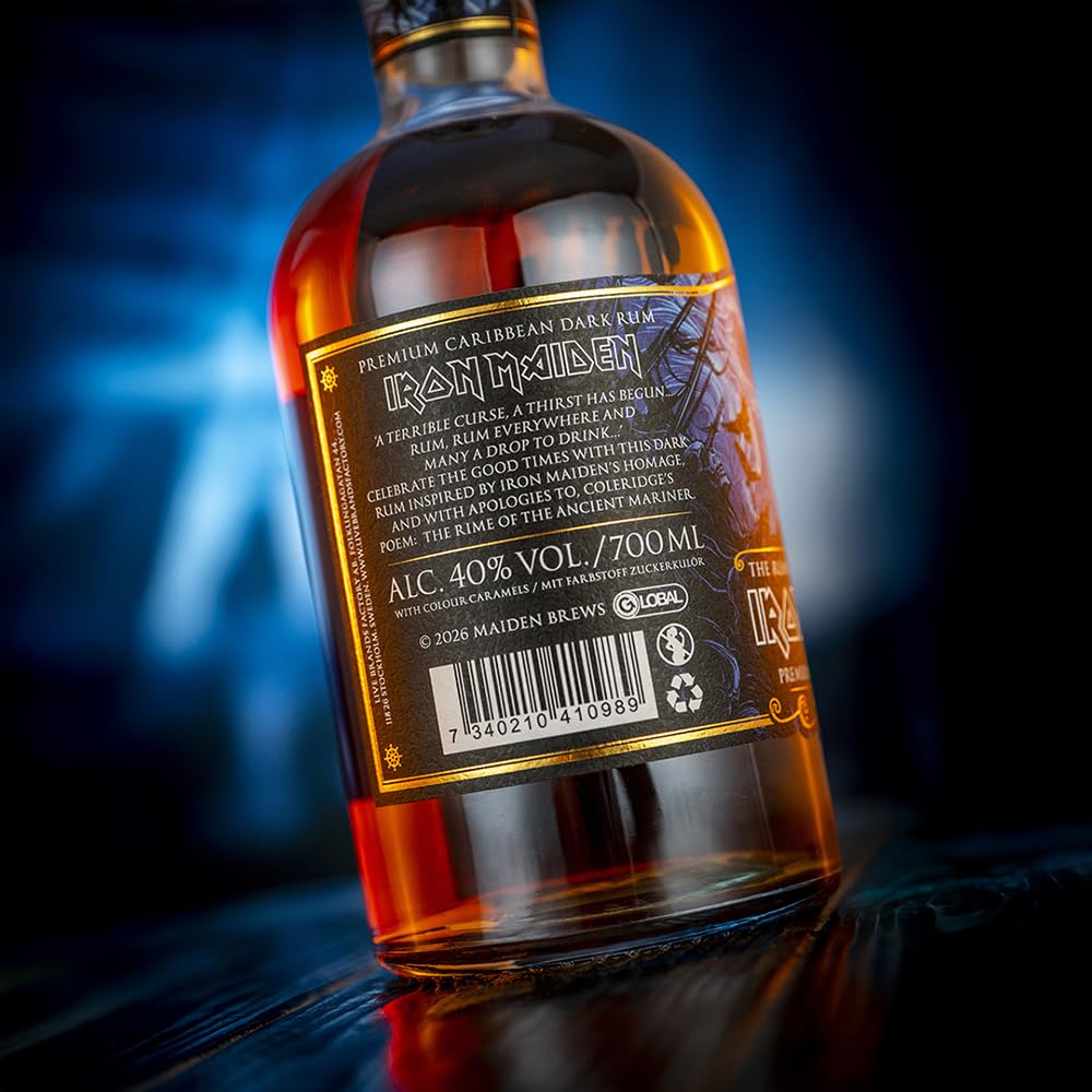 Iron Maiden | The Rum of the Ancient Mariner | Premium Caribbean Dark Rum | Sanfte Süße | 0,7 Liter | 40%