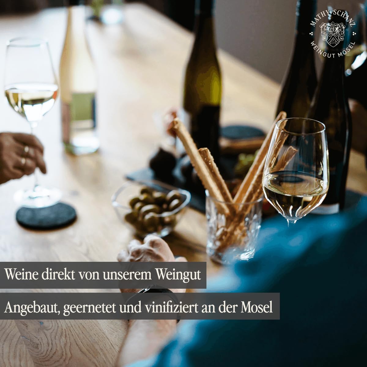 Weingut Mathy-Schanz - Riesling Halbtrocken | Wein von der Mosel (6 Flaschen (6 x 0,75l))