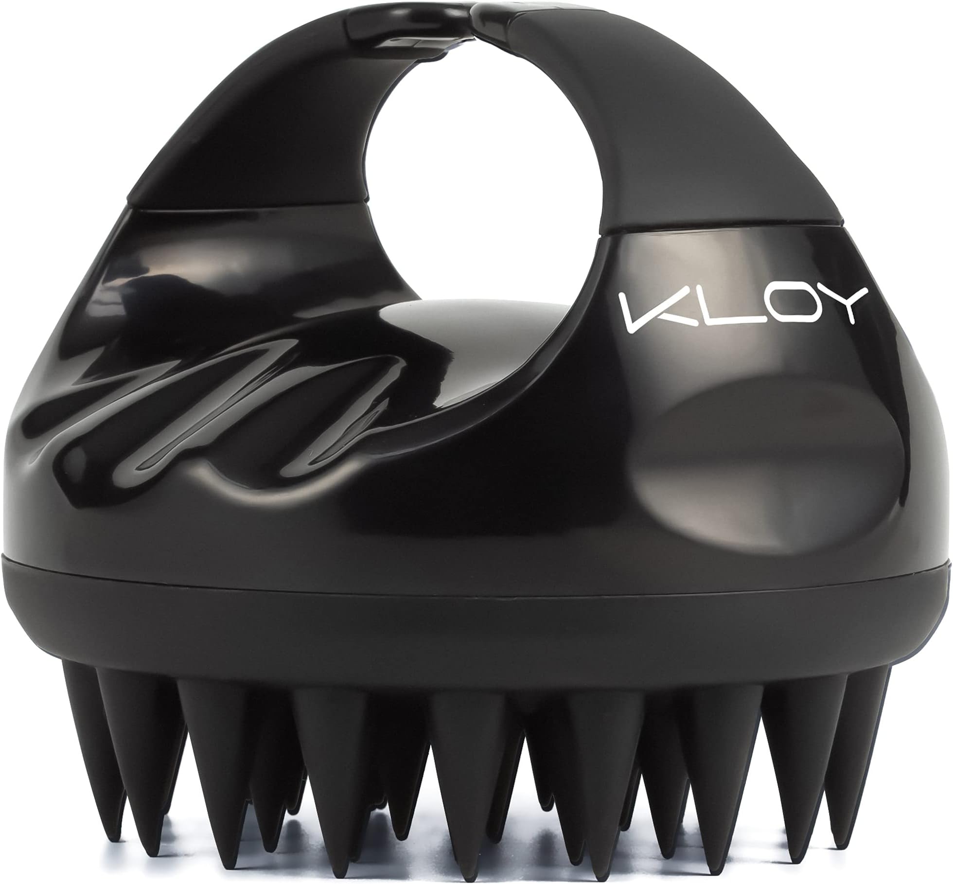 KLOY Hair Scalp Massager Shampoo Brush with Soft Silicone Bristles, Black