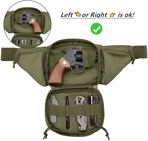 Miniatura 3 de Riñonera táctica, funda para pistola oculta, bolsa de cintura táctica militar, bolsa impermeable Molle EDC con parche de bandera de EE. UU