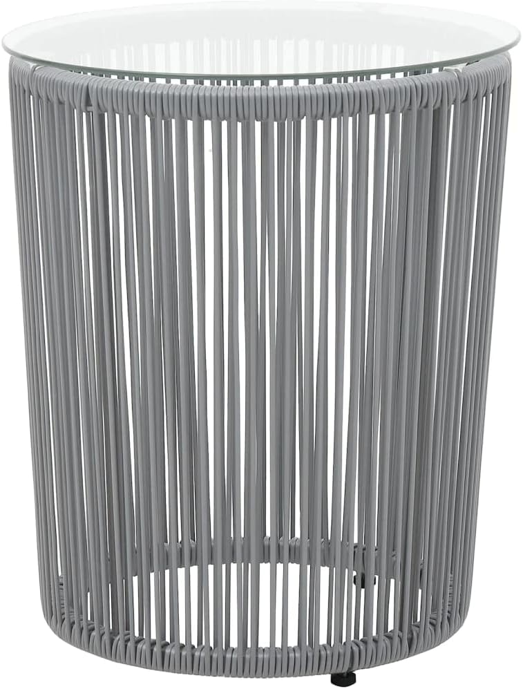 3 Piece Bistro Set with Cushions,Patio Decor,Outdoor Table Chairs,Conversation Furniture,Afternoon Tea Suit, for Yard, Patio, Garden, Poolside, Balcony,Sitting Area, PVC Rattan Anthracite