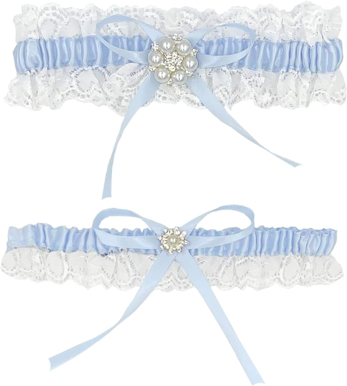 Blue Lace Garter Belt Set,Bridal Wedding Garter Gift for Bride- Something Blue