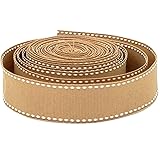 100% Polyester AnseTendance - 10 mètres x 25mm Sangle Ruban Gros Grain en Polyester avec Bords Cousus pointillé pour Anse de Sac créations Couture de vêtements Couleur : Beige