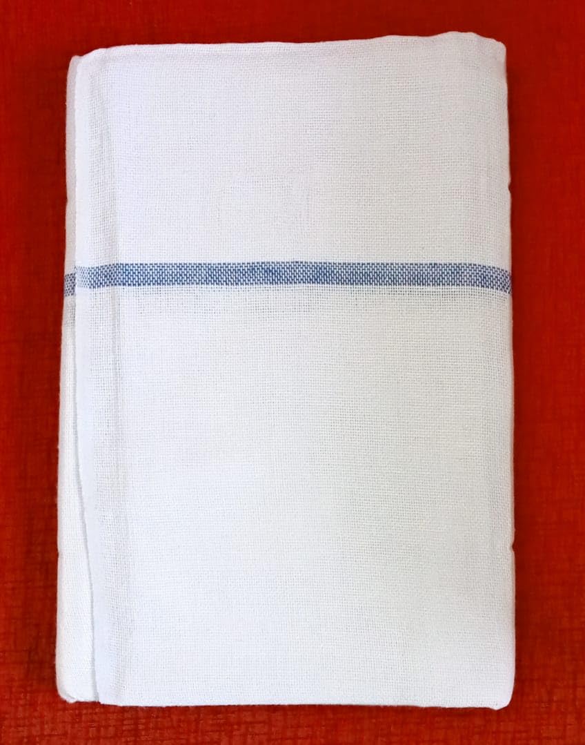 Ovium Kerala Thorthu Traditional Bath Towel Pure Cotton White Large