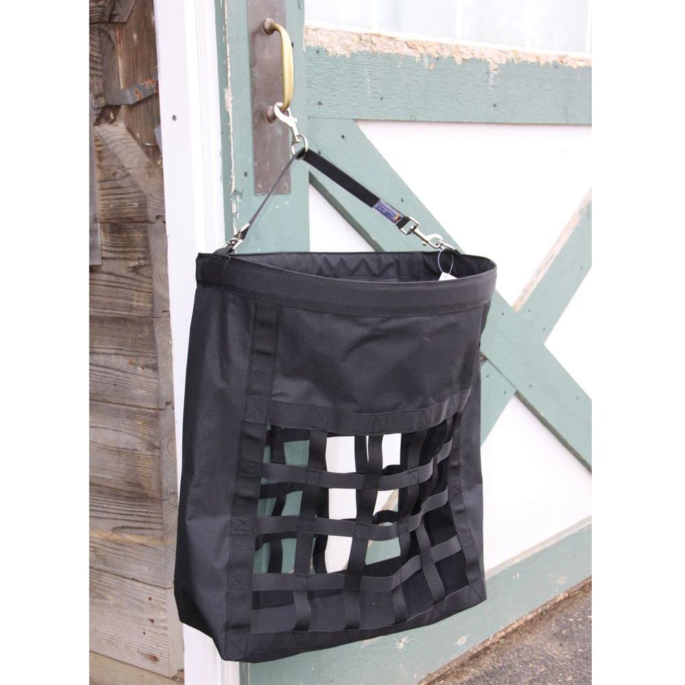 Dura-Tech Double Sided Slow Feed Hay Bag for Horses | Dual Access for Easier Feeding | Reduces Waste | Durable 600D Material | X-Large Hay Bag | Color Burgundy