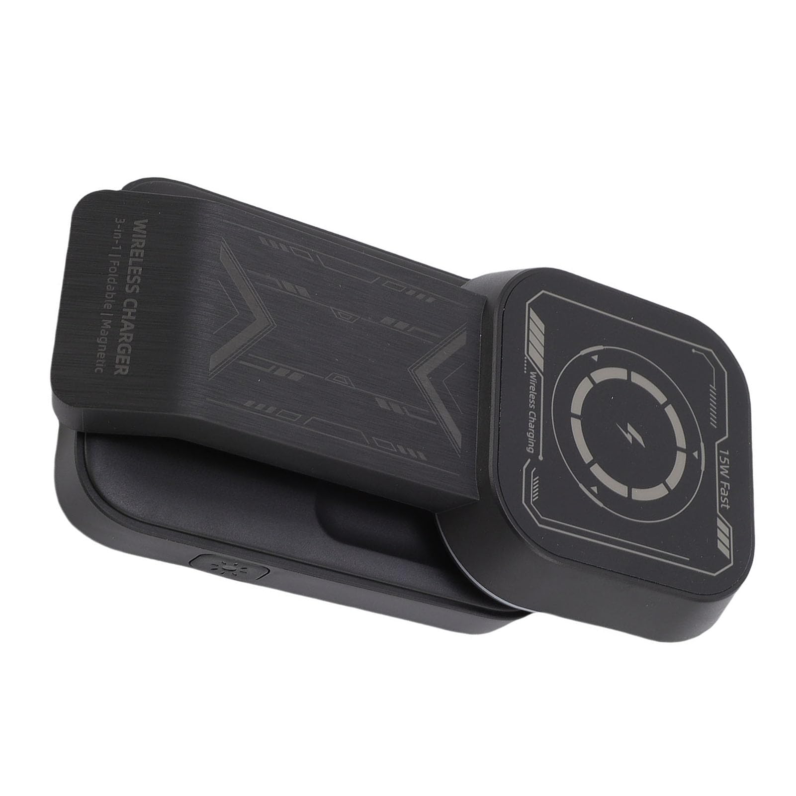 Cryfokt Wireless Charging Dock, 15W Multi-device Charger | Allineamento magnetico, design compatto, per uso in viaggio