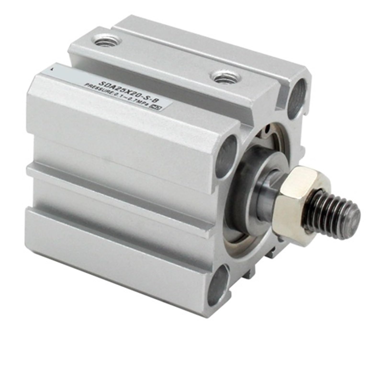 Qlymddsa Men's Sda25x50-B Sda25 Series Thread Air Pneumatic Cylinder Double Acting Compact Cylinder Sda25x20-B Sda25x30-S-B(,Nill)