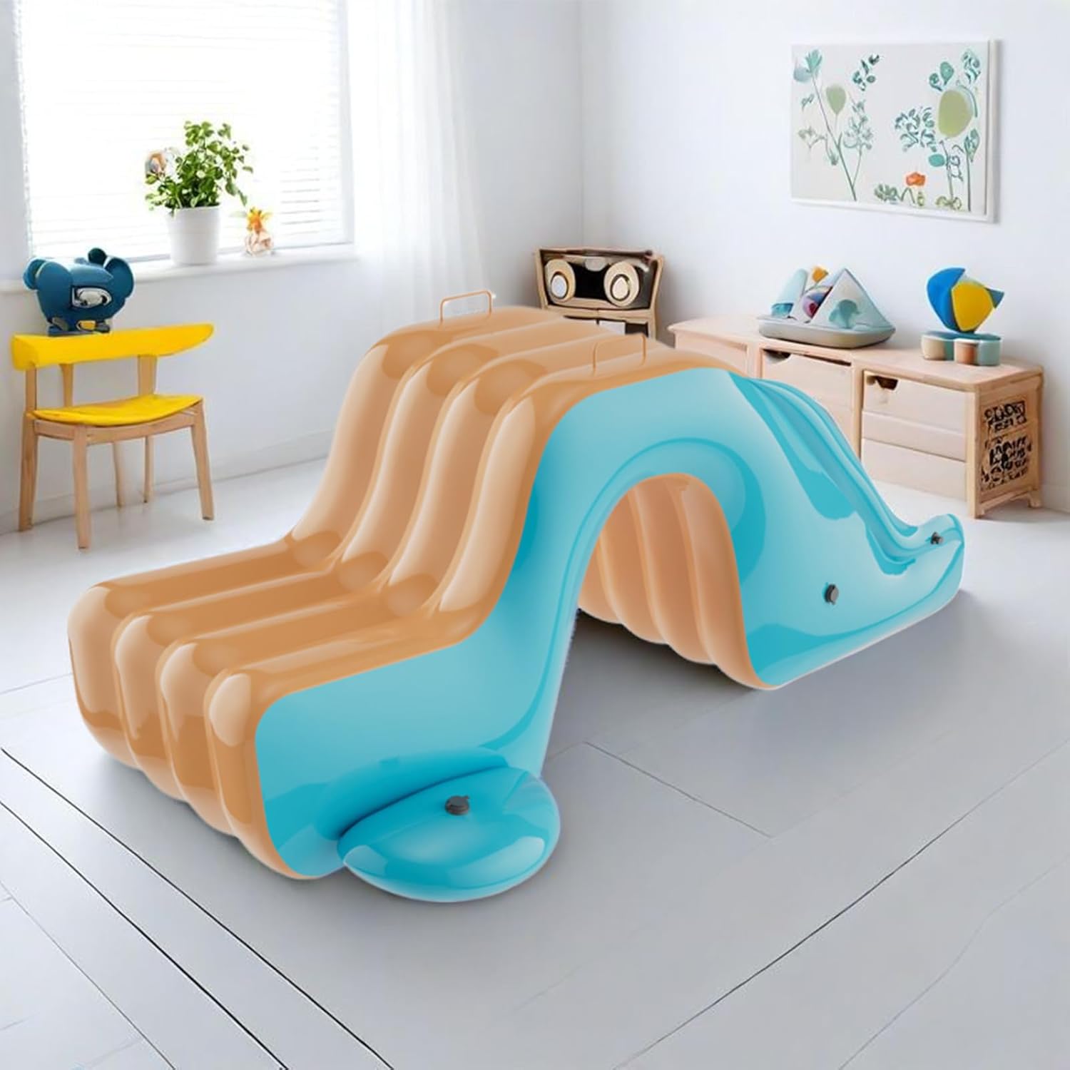 Inflatable Water Slide - Jumping Slide | Backyard Blows Pool Slides | Playful Kids Entertaining Water Play Toy For Outdoor Yard Li