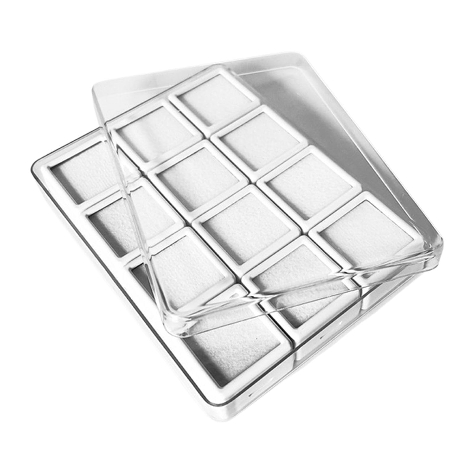 Gemstones Organizers Box Protective Sponge Insert Storage Case for Rings Diamonds Beads Collection Display Acrylic Gemstones Storage Container Organizers Portable Rings Tray with Protective Lid