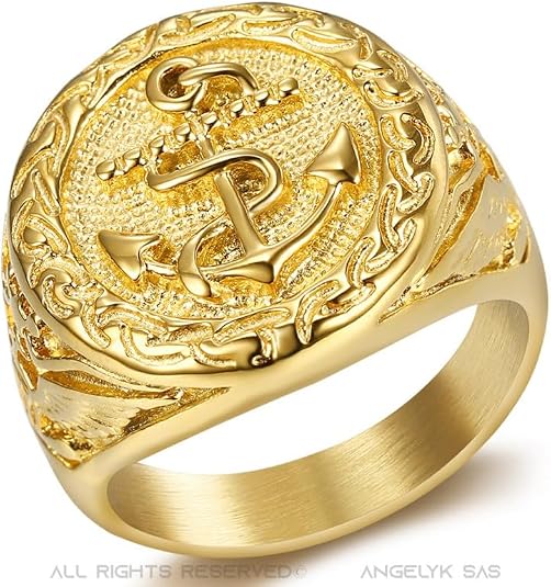 Bague Chevalière Homme Diamant - Acier Inoxydable Or 17 Mm Avec 120 Zirconiums Scintillants, Style Luxe