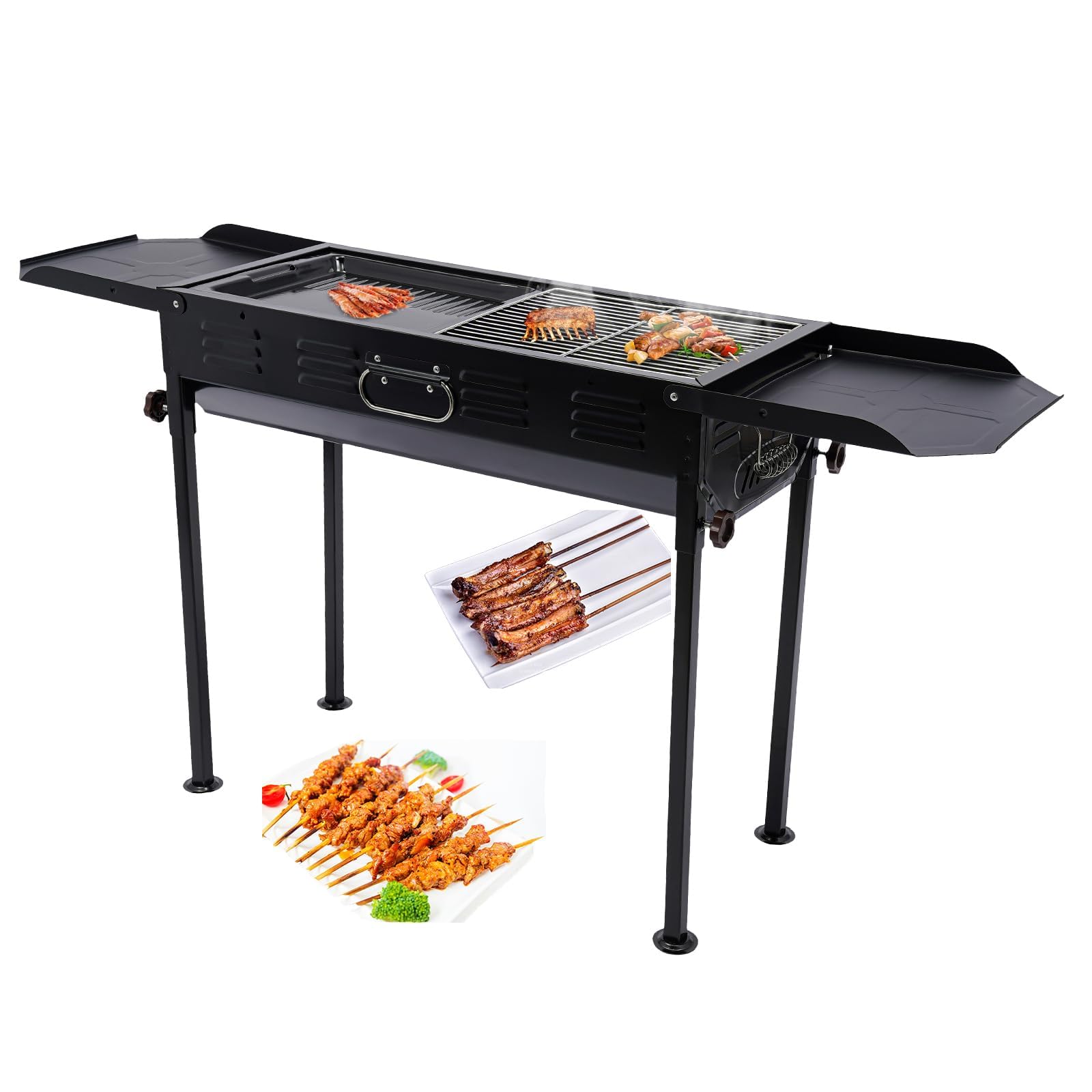 MOMENT Foldable Outdoor Camping BBQ Stand - Portable and Versatile Grill Station 118 x 30 x 70 CM for BBQ, Camping and Parties