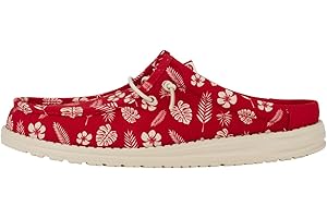 Hey Dude Red Wally Men's Shoes: Classic Canvas Slip-On