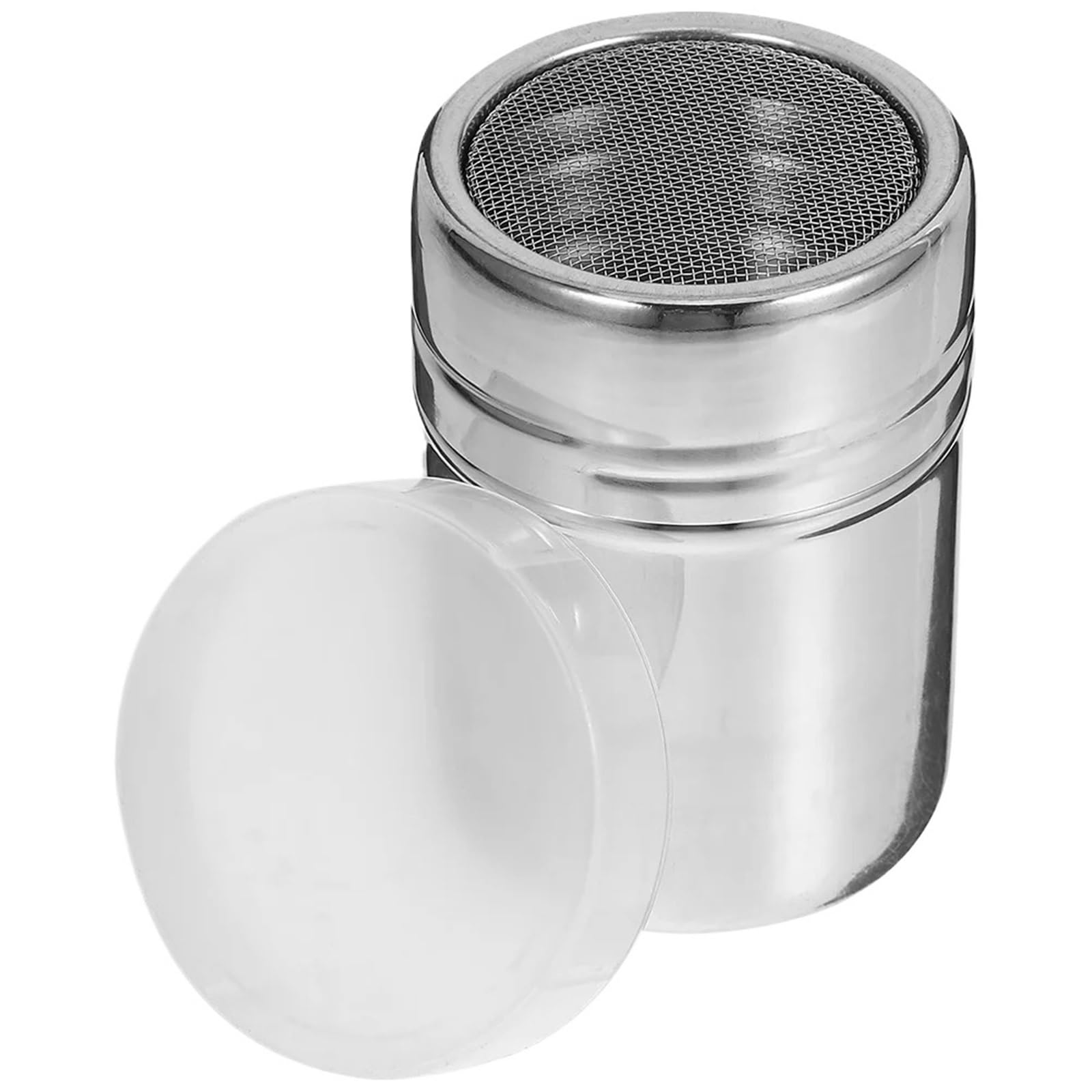 Coctelera de azúcar en polvo acero inoxidable 4 piezas con tapa Para Casa | Harina de cacao, tamiz de café, dispensador de condimentos, herramienta de cocina, frasco de aceite
