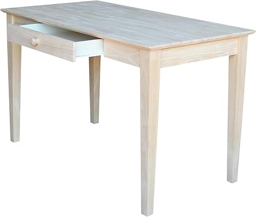 Miniatura 14 de IC International Concepts, Escritorio con cajón, madera maciza, parawood real, 48 pulgadas de ancho x 26 pulgadas de profundidad x 30 pulgadas de