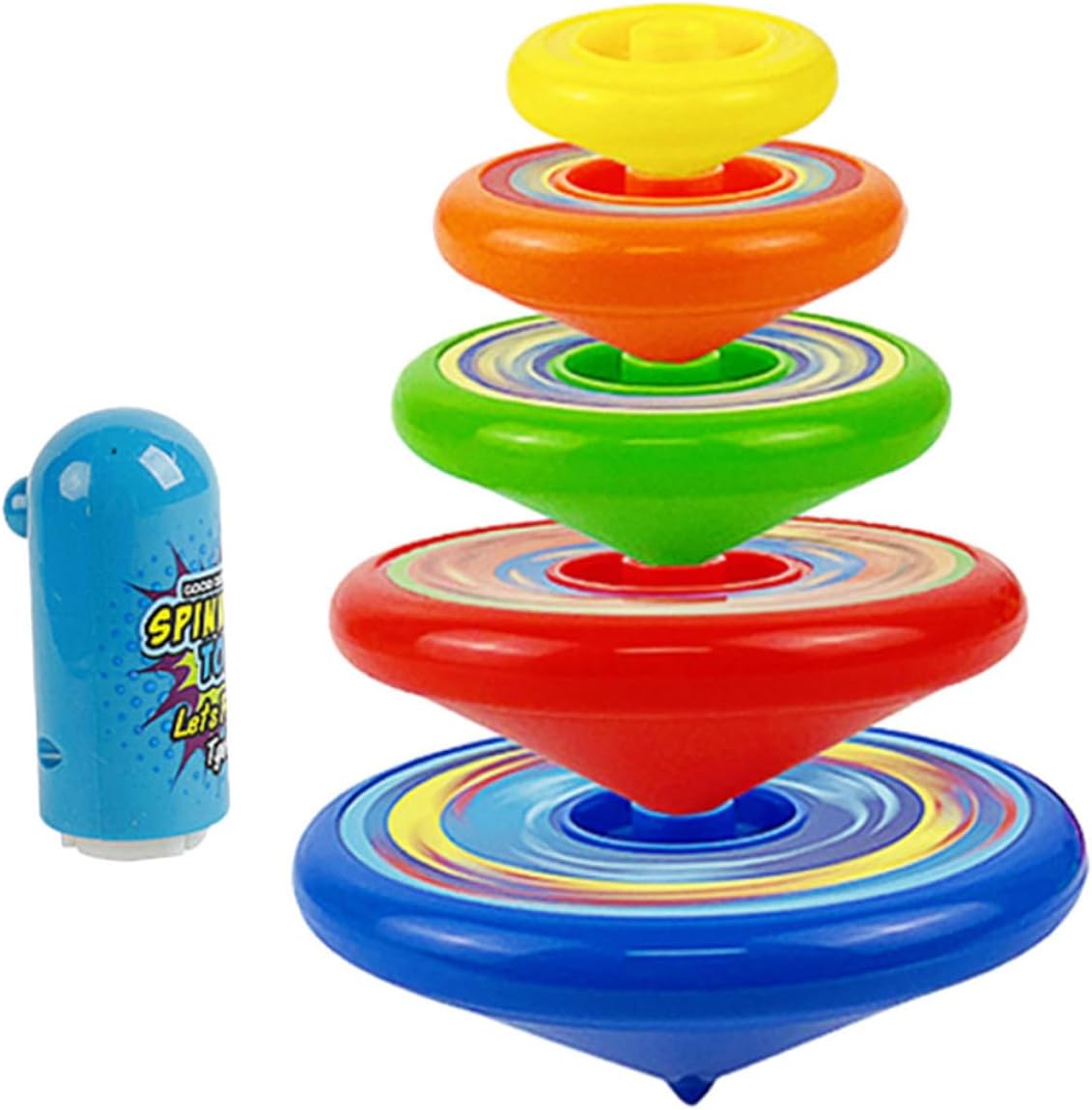 HEMOTON 1 Set Stacked Top Kid Gyro Playthings Toys Desktop Game Stacking Toy Stacking Tops Family Games Top Early Education Fun Toy Stackable Tops Stacking Gyro Kit Plastic
