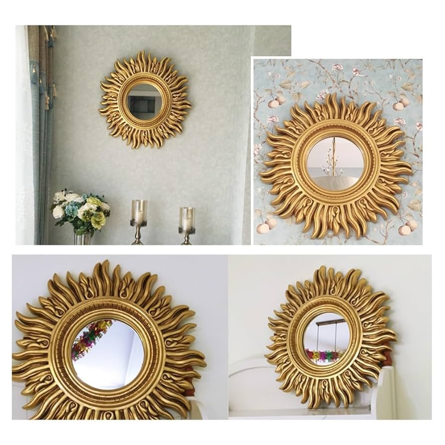 メイクアップミラー 片面化粧鏡 ヴィンテージ 360度回転 鏡