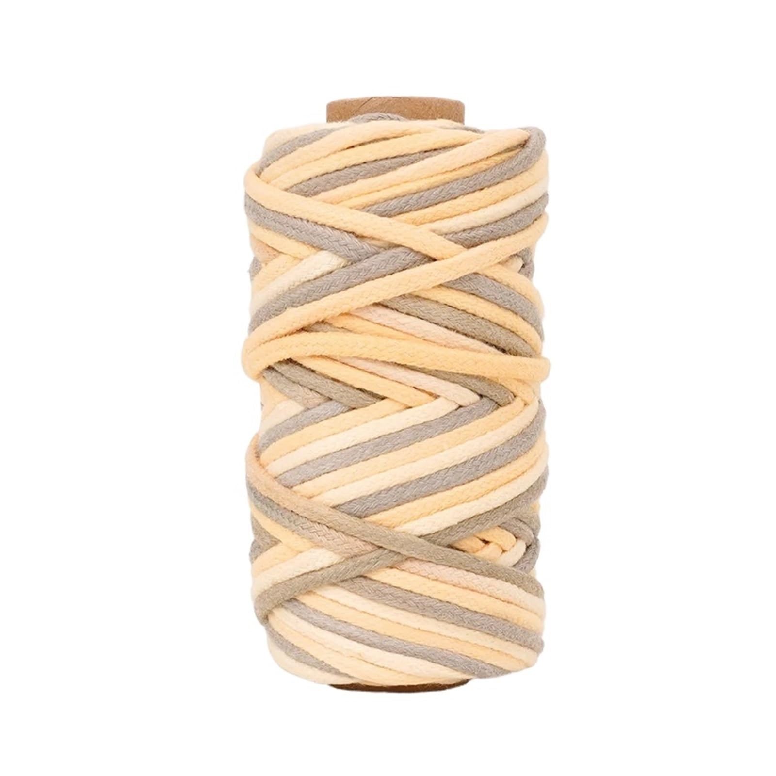 Cotton Macrame Cord 3.0mm Soft Multicolor Cotton Rope 30M per Roll Core-Spun Piece-Dyed DIY Macrame Cord for Bracelets Handcraft Braiding(Color7)