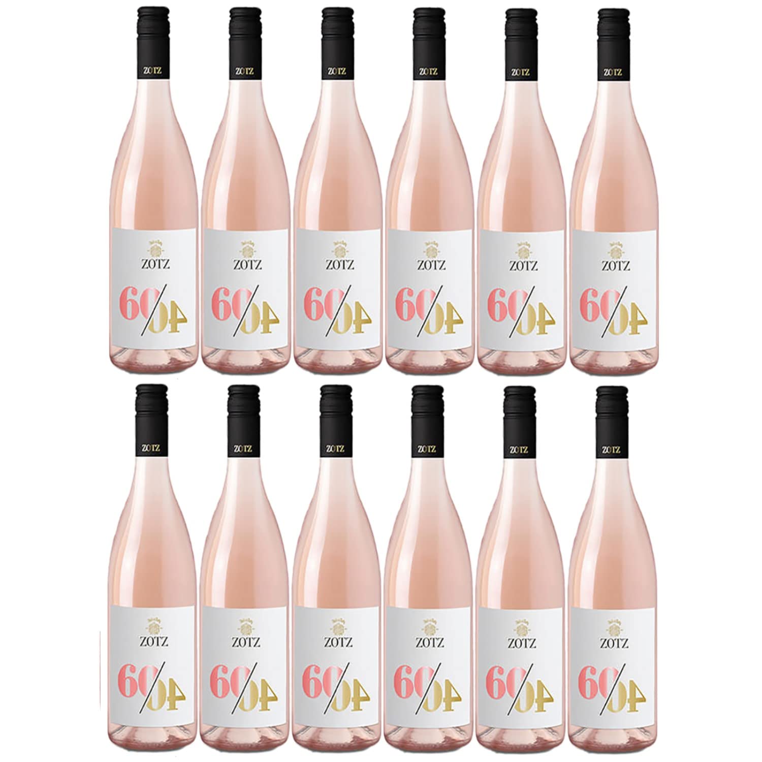 Julius Zotz 60/40 Markgräfler Roséwein Wein Baden vegan trocken Deutschland I FeinWert Paket (12 Flaschen)