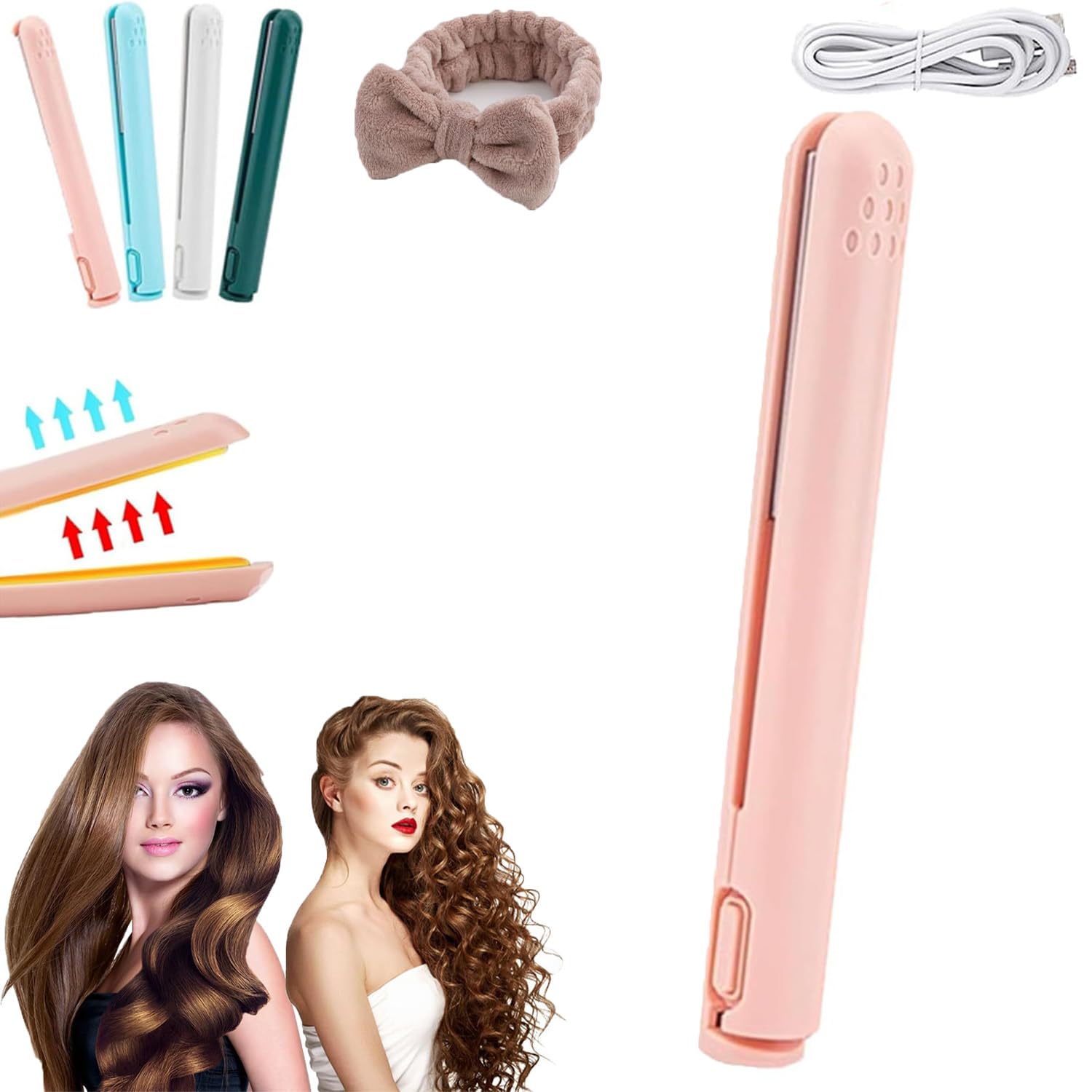 Beautyskinusa Dual Glam Purpose Curling Iron Beautyskinusa Dual Glam Mini Curling Iron Rechargeable Cordless Ceramic Curling Wand 2