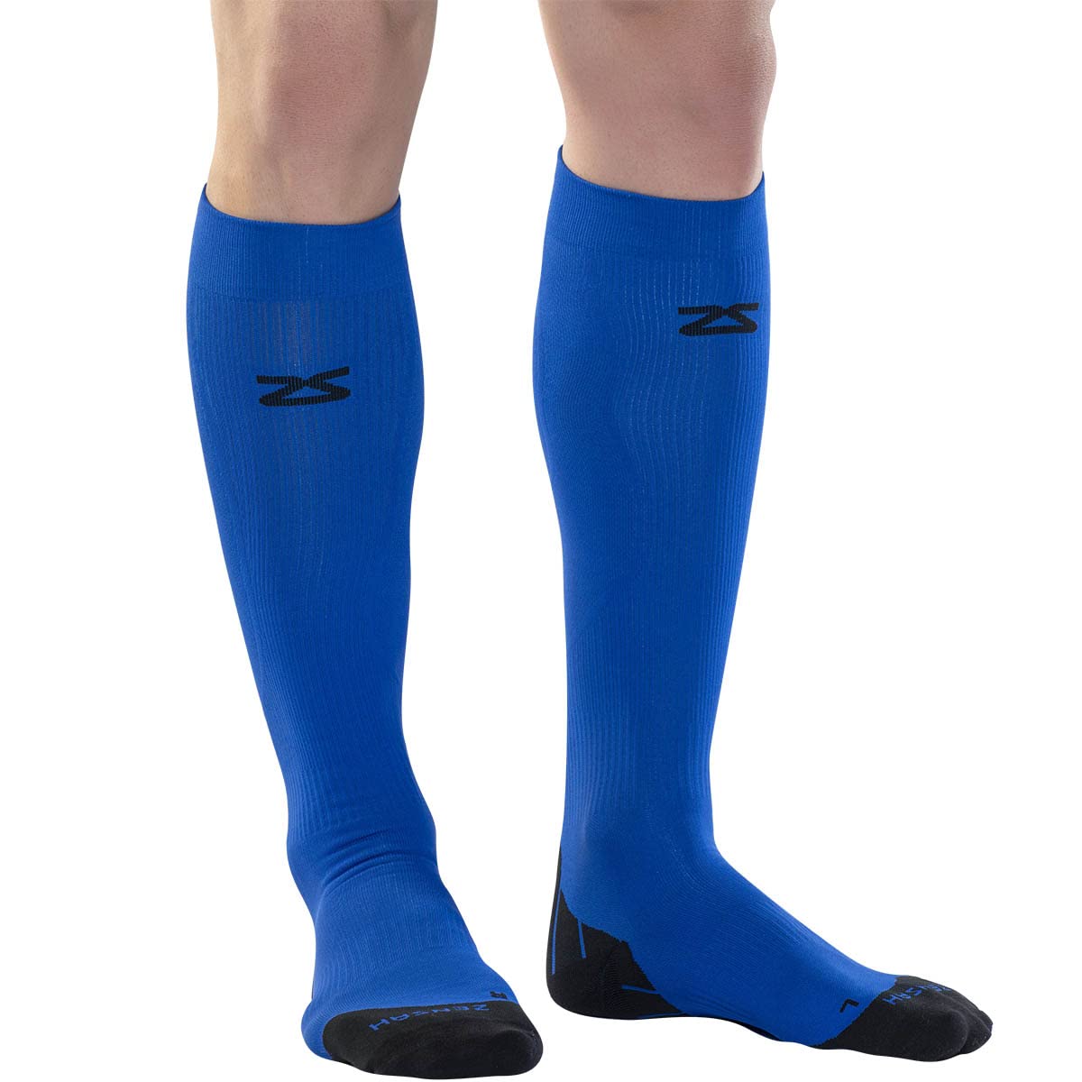 Zensah Tech+ Compression Socks - Knee High Running Socks for Sports, Travel, Made in Italy