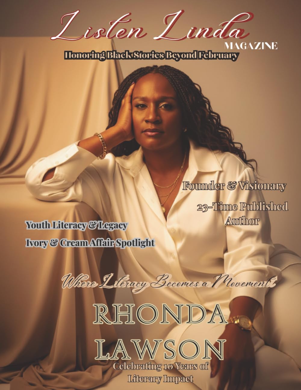 Listen Linda Magazine – Honoring Black Stories Beyond February: Celebrating 10 Years of Literary Impact with Rhonda Lawson