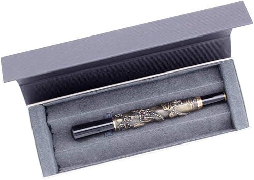 Miniatura 6 de Gullor Pluma estilográfica de lujo Jinhao Dragón ChinoLoong Bronce Basso-relievo Punta mediana