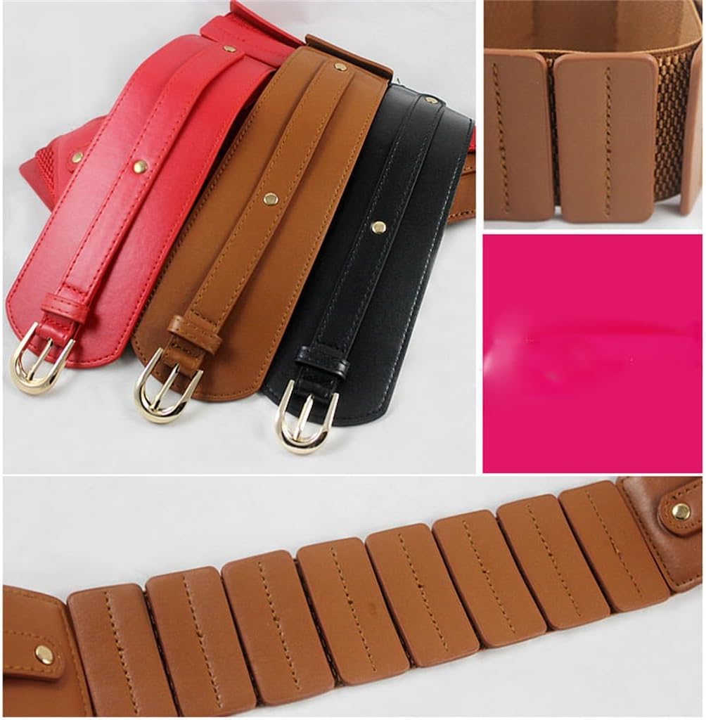 JSEIAJB Belt women's casual with skirt coat decoration duvet elastic wide waist seal