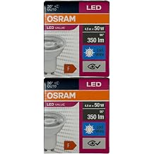 Osram LED Ampul, 4.5W 50W, 4000K G n , GU10 Duylu Par16 Spot, 2 Adet