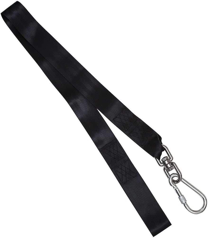 Tree Swing Hanging Strap Kit with Swivel - 72 Inch (6ft) Strap with Heavy Duty Locking Carabiner and Swivel Attachment - Create A Tree Swing in Minutes!