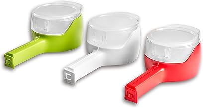Turbo Plus Clip Seal and Pour Bag Clip 3 Piece Set, bag clips chip clips bag sealer sealing bag food bread clip sealing clip storage clip