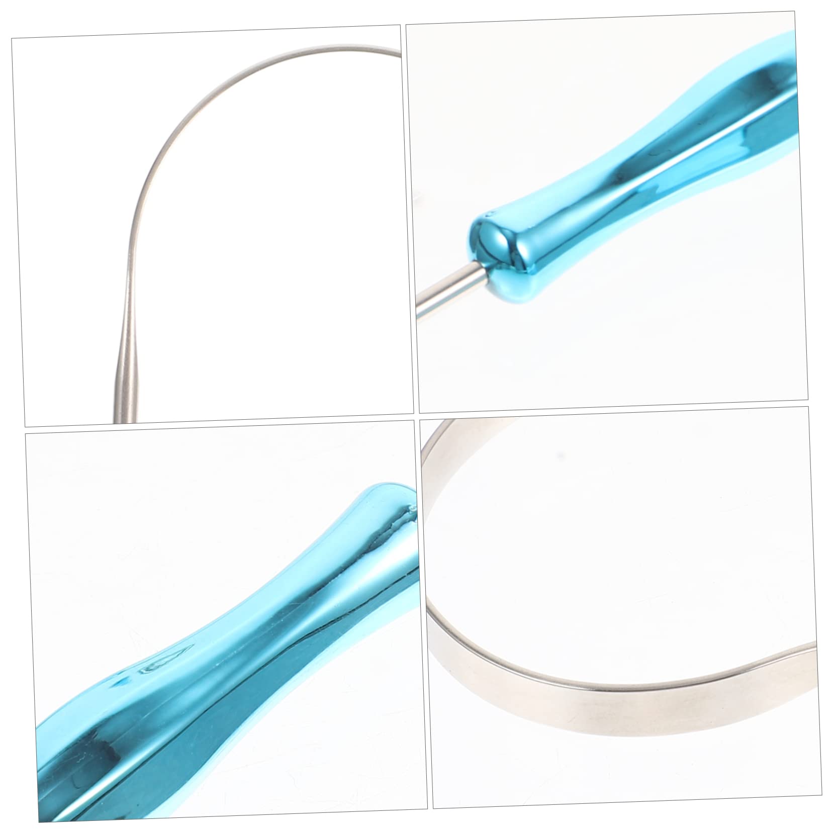 FRCOLOR 10pezzi Raschiatore Lingua Acciaio Inossidabile Da Strumento Di Pulizia Orale Per Adulti e Design Curvo Per Igiene Ottimale e Alito Fresco