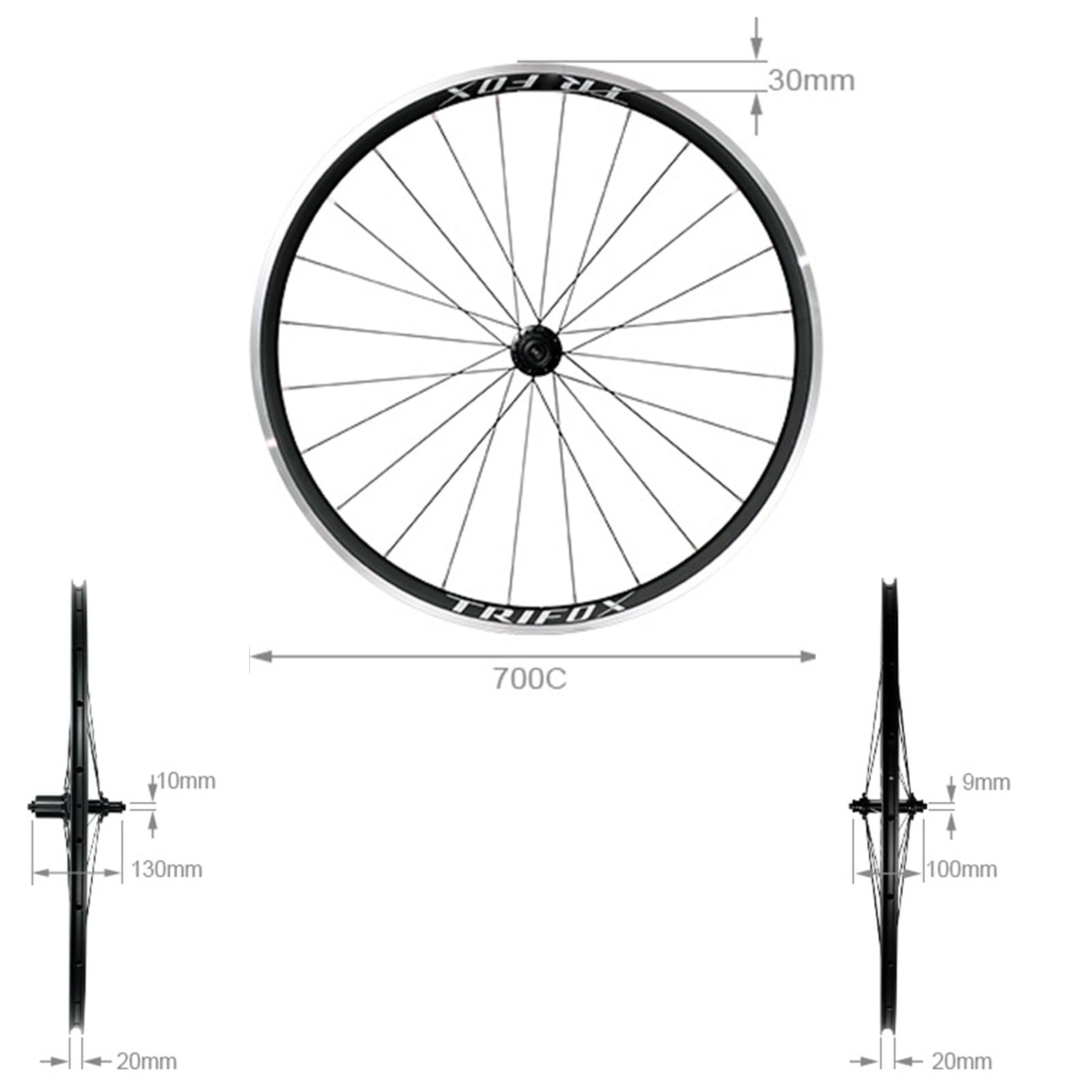 Zestaw kół do roweru szosowego ze stopu aluminium 700c głębokość 30 mm szybkie zwalnianie felgi hamulce wsparcie 8/9/10/11 prędkości 700x25C
