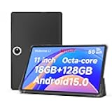 11 inch Tablet, 18GB + 128GB, Android 15 Tablet, 1TB Expandable, 13MP Camera, Octa-Core Processor 5G WiFi 8000MAH Battery 11'' IPS HD Touchscreen Google Tableta.