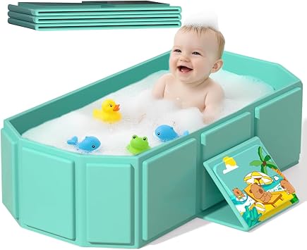 Baby Foldable Children's Bathtub 29.5L x 17.7W x 9.8H inches