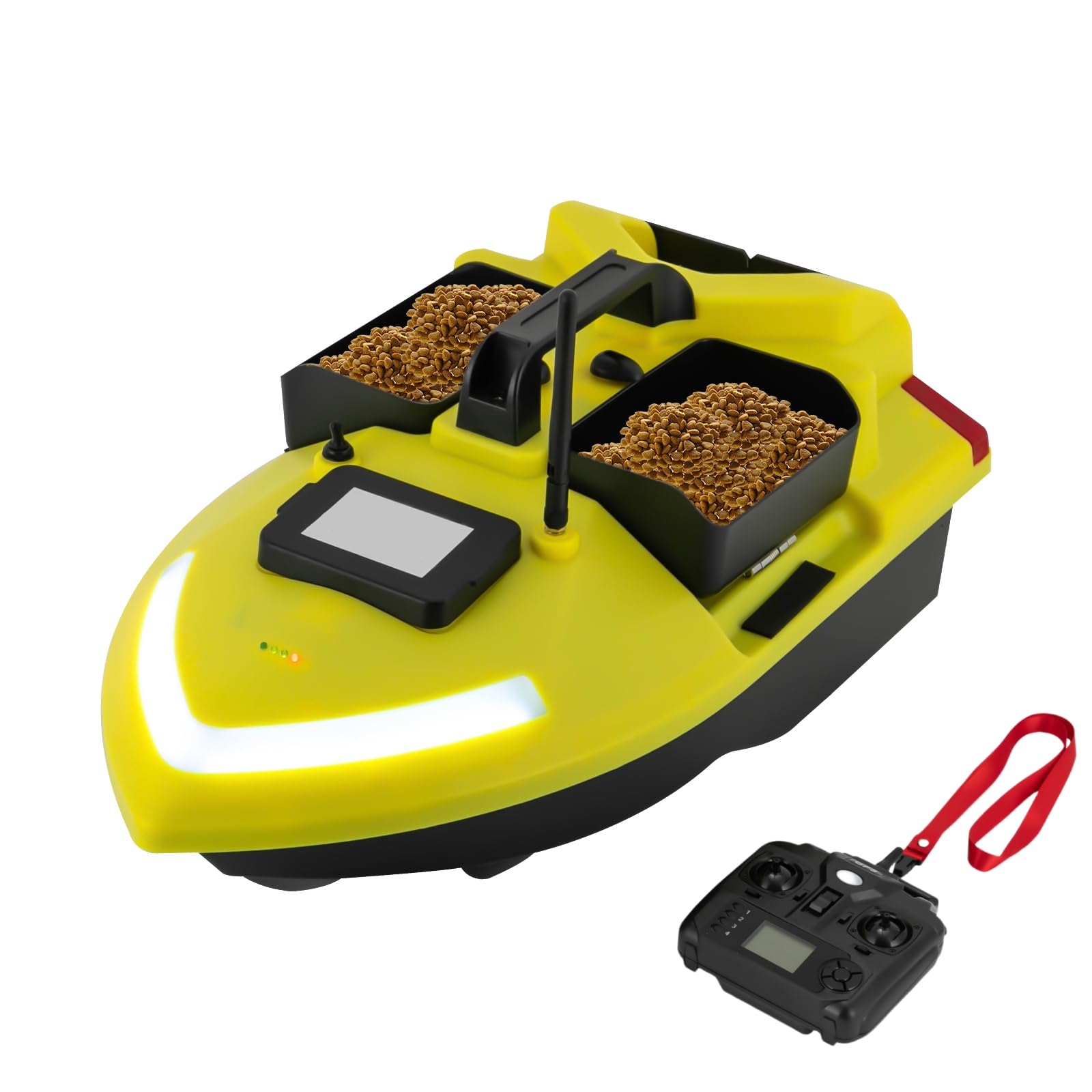 Futterboot Mit GPS 500m Reichweite - 12000mAh RC Köderboot Mit Nachtleuchten