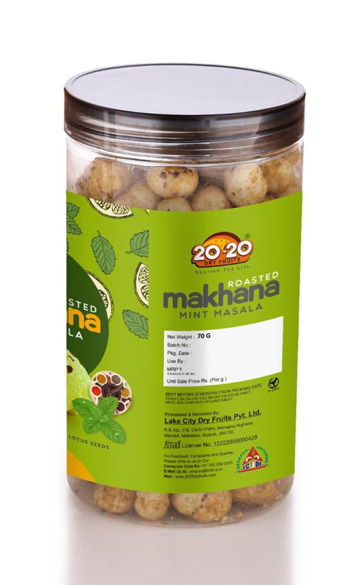20-20 Dry Fruits Mint Flavored Makhana | Refreshing Fox Nuts