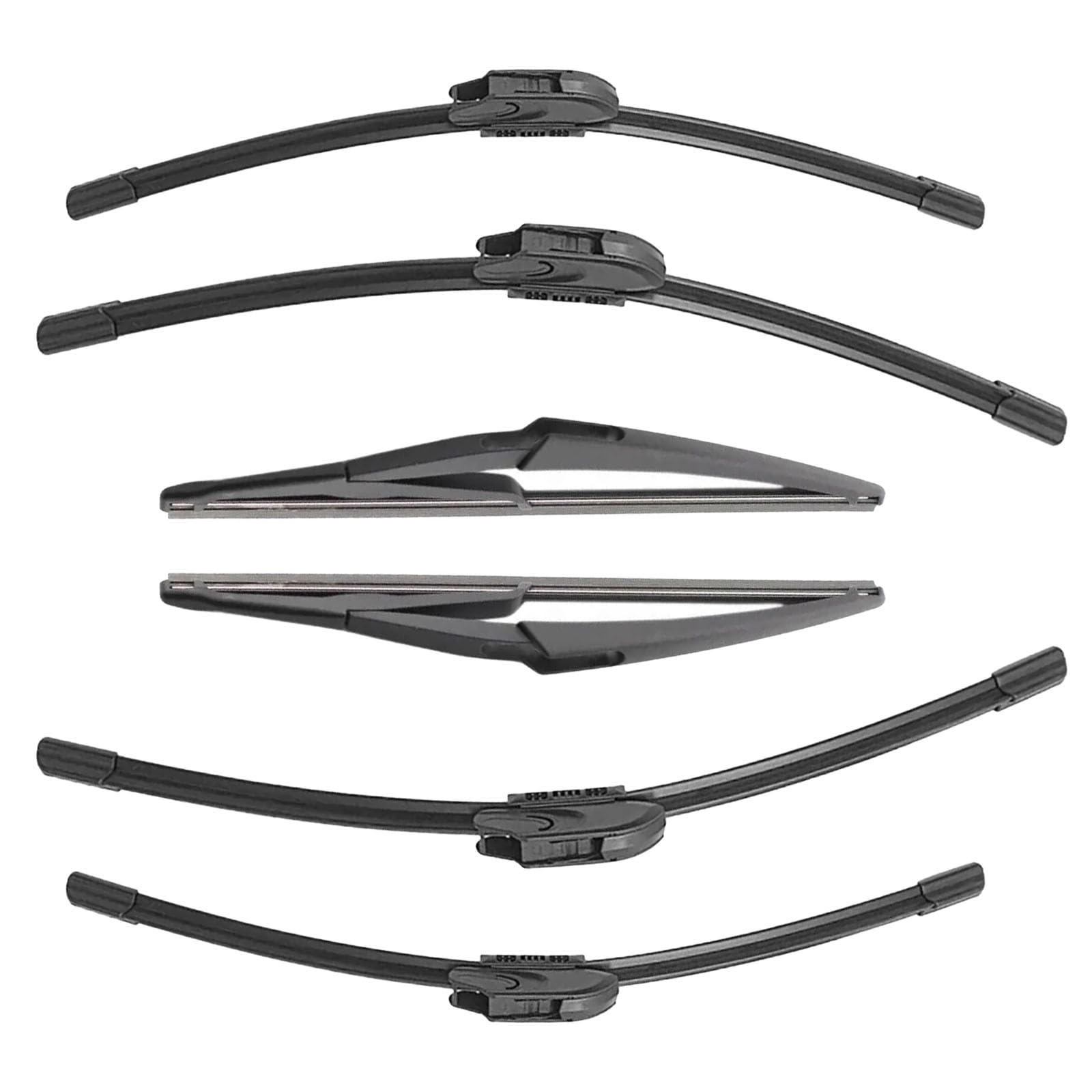 Escobilla coche Escobillas Limpiaparabrisas Coche Para Citroen Para C2 2003 2004 2005 2006 2007 2008 2009 Delanteros Y Traseros Cepillos Accesorios Para Automóviles | 6pcs