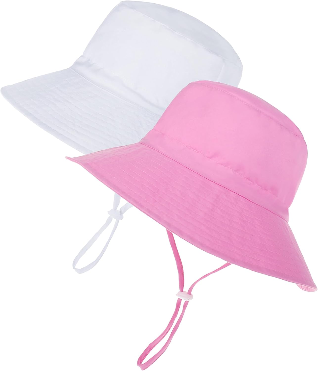 Zando 2Pcs Baby Sun Hat Toddler UPF 50+ Sun Protection Hat Adjustable Toddler Bucket Hats for Kids Summer Beach Hat 0-8T
