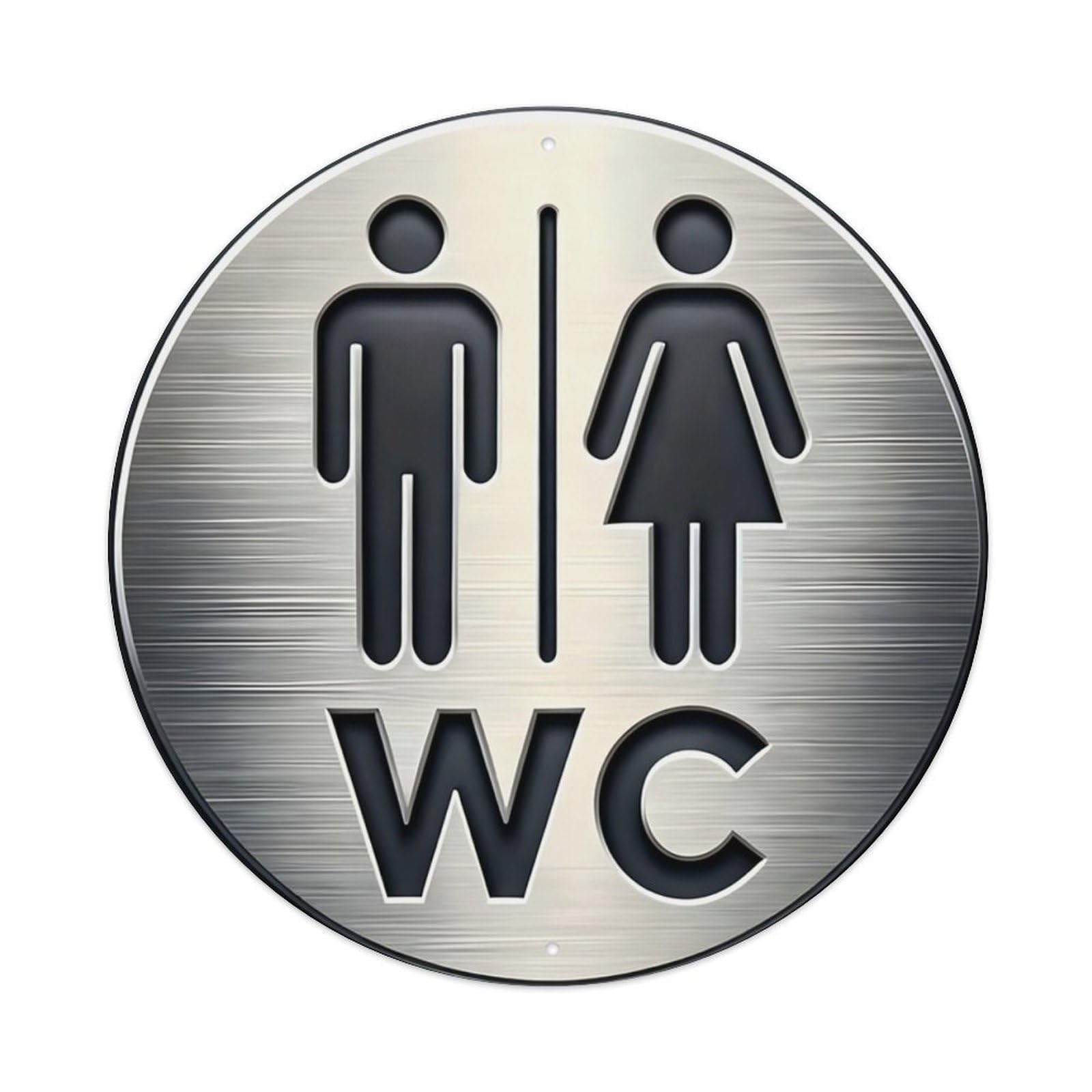 WC Sign Aluminium Sign 20x20cm