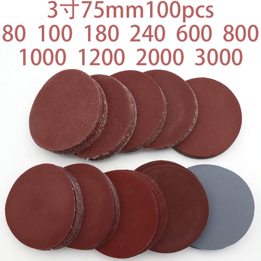 20 Stück Runde Schleifscheiben 80 Mm – Selbstklebend, Körnung 80, Für Haken- Und Schleifscheiben