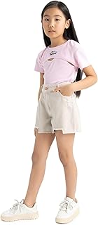 شورت للبنات من ديفاكتو، B5048A8، مزيج القطن