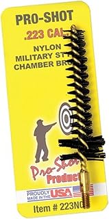 Pro-Shot Products Chamber Brush – .223/5.56 Dual-Diameter Nylon, Brass Core, Looped End, #8-32 Threads, Star/Locking Lug Recess Compatible, Solvent-Resistant, Made in USA, Protective Non-Metal Fibers
