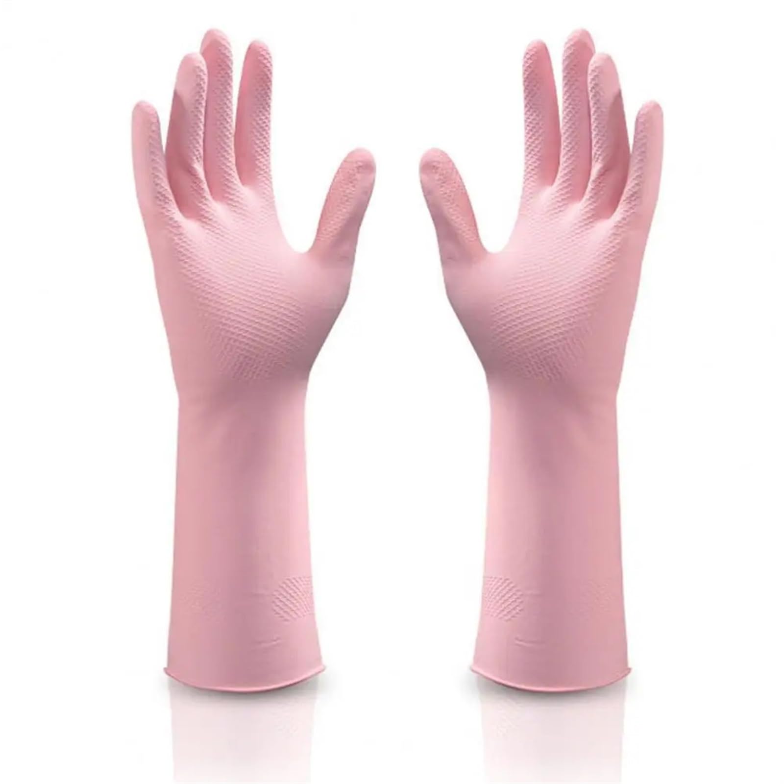 Guanti Cucina 3 Paia di Guanti for lavori Domestici, Guanti riutilizzabili, Guanti da Cucina con Design antiforatura, Polsino Elastico Lungo(M)