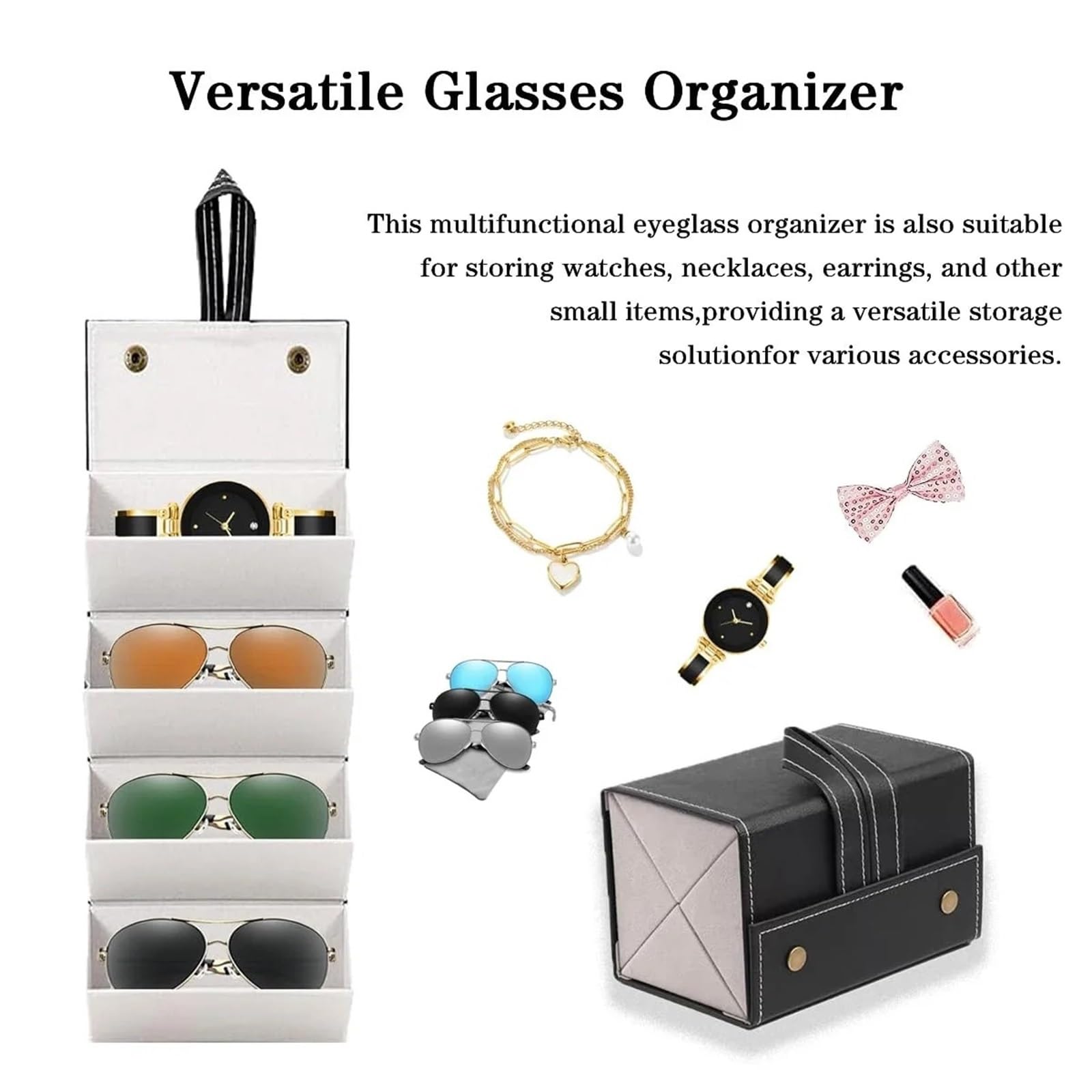 2 Stück tragbare Brillenetui-Abdeckung, Sonnenbrillen-Halter-Box, Brillen-Aufbewahrungsbox, Magnetschalter Für Brillen