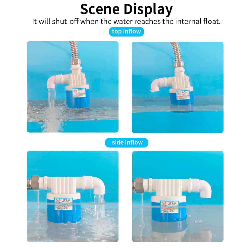 Cxztcl Built-in Embedded Automatic Float Valve Water Level Control Valve for Water Tank PA66 (3/4