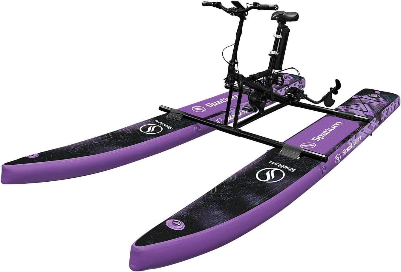 Inflatable Electric Water Bikes Inflataable Pontoon Water Bikes for Lake Pedal Fishing Boat Water Bicycles for Adults Waterbikes Inflatable Float Adults,8-18KM/H