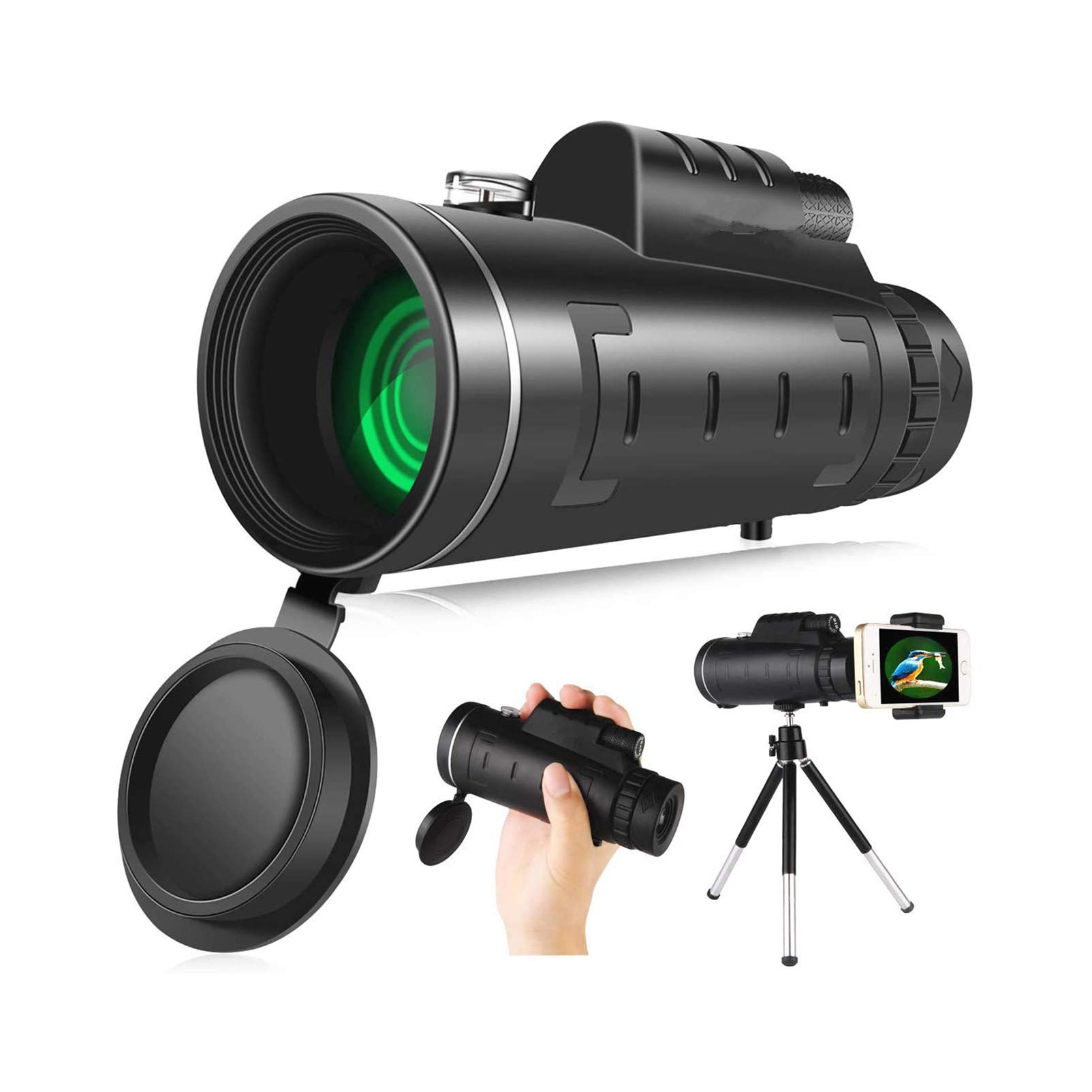 TOYOUNGUPMonocular Telescope For Smartphone Bak4 High Power 40x60 Hd Handheld Phone Telescope Camera For Adults Wide Angle Lens Waterproof For Iphone Android Samsung